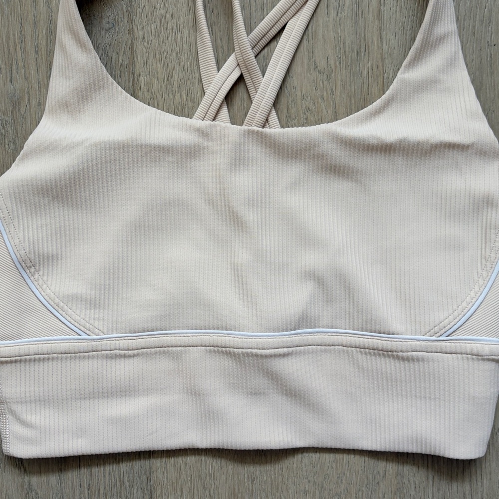 EUC energy longline bra ribbed chantilly size 6 lululemon - Picture 3 of 14